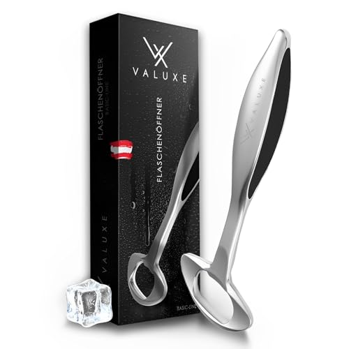 VALUXE® [Das Original] Flaschenöffner – Premium Bieröffner in ergonomischem Design – Stylischer Bottle Opener mit rutschfestem Griff – Exklusiver Kapselheber