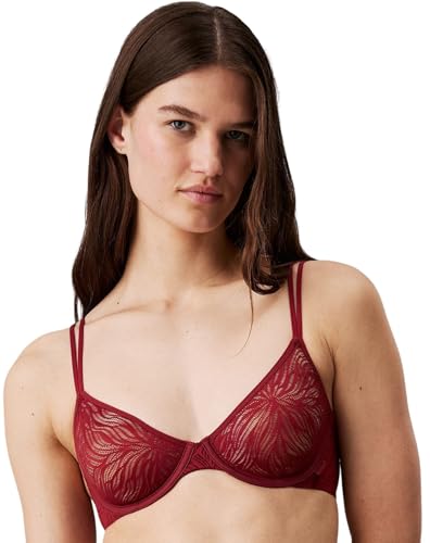 Calvin Klein Damen Demi-Cups BH Unlined mit Bügel, Rot (Syrah), 90B