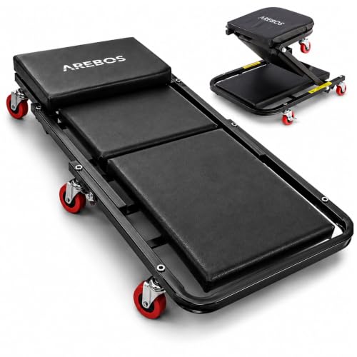 Arebos 2-in-1 Montagerollbrett | 150 kg belastbar | 6 bewegliche Rollen