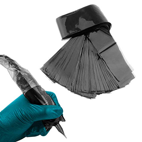 100 Stück Tattoo Cord Cover, JimKing Einweg Tattoo Clip Cord Sleeves Cover Bags, Plastik Tattoo Maschine Zubehör für Tattoo Machine Pen