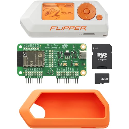 Barium Electronics Flipper Zero Complete Kit - Flipper Zero | WiFi Devboard | Silikonhülle | MicroSD-Karte mit 32 GB | Tragbares Multifunktionsgerät für Technikbegeisterte