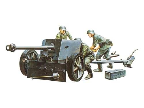 Tamiya -1:35 WWII Deutsche PAK (40/L46) (3), 7.5 cm TAM35047
