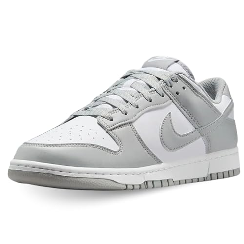 NIKE Herren Dunk Low Retro Turnschuhe Schuhe, White Lt Smoke Grey White, 42 EU