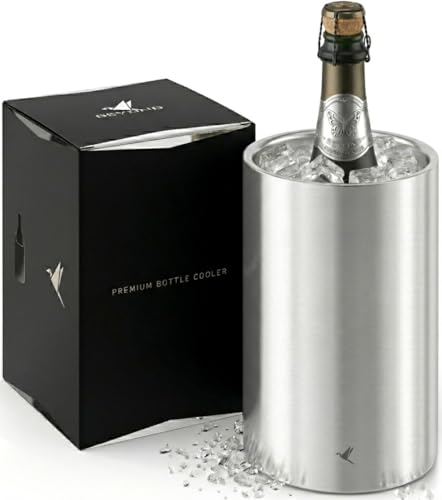 Beyond Flaschenkühler für Wein, Champagner und Sekt Flaschen I Doppelwandiger Edelstahl Sektkühler - Weinkühler, Getränkekühler ideal für lange Outdoor Weinabende im Garten