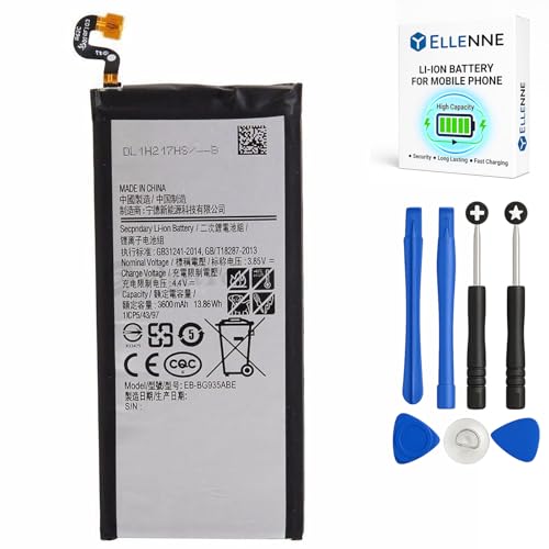 ELLENNE - Akku für Samsung Galaxy S7 Edge G935F mit 3600 mAh und Schraubendreher-Set im Lieferumfang enthalten