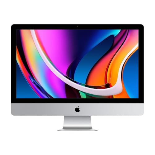 Apple iMac 2020 mit 3,8 GHz Intel Core i7 (27 Zoll, 16 GB RAM, 512 GB SSD-Speicher Radeon Pro 5500 XT) Silber (Generalüberholt)