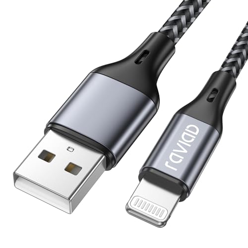 RAVIAD iPhone Ladekabel 1.2M [MFi Zertifiziert] USB A auf Lightning Kabel
