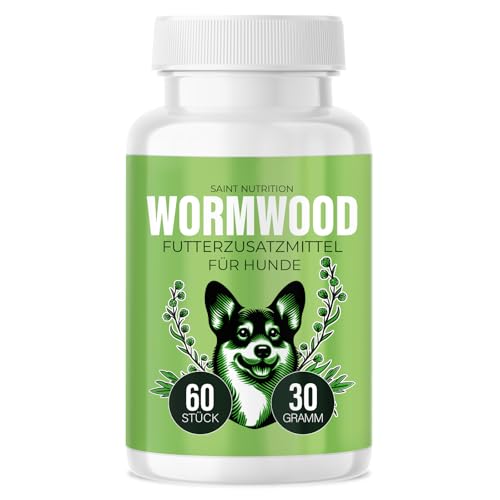 Saint Nutrition® Wormwood – Wurmkur sekundierend für Hunde - Wermutkraut Extrakt Hund – Natürliche Kräuterformel - Ergänzungsfuttermittel für eine optimale Unterstützung - ohne künstliche Zusätze