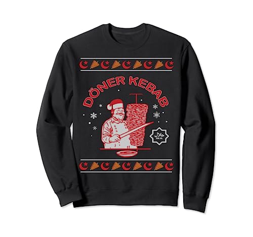 Döner Kebab Santa T-Shirt – Lustiges Xmas Ugly Christmas Tee Sweatshirt