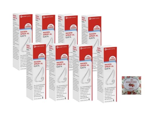 Nasenspray Al 0,05% für Kinder Set mit 8 x 10 ml inkl. einer Handseife von Apotheken-Express - Familienpackung