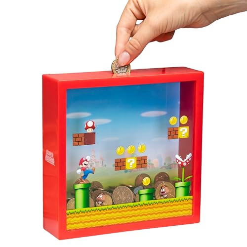 Super Mario Sparschwein - Offiziell Lizenziertes Nintendo-Sparschwein, Geschenk für Mario Bros-Fans, 18 cm (7