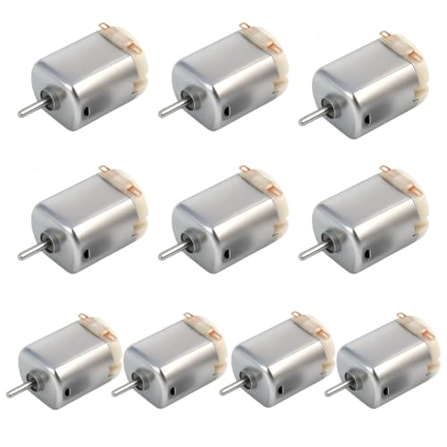 10 Stück Mini Motor DC 1.5V-6V Micro130 Elektromotor 19500RPM Starker Magnetischer Motor für Spielzeug Auto Roboter DIY Fan Wissenschaft Projekt Nasenhaartrimmer Vibrationsmotor Seifenblasenmacher