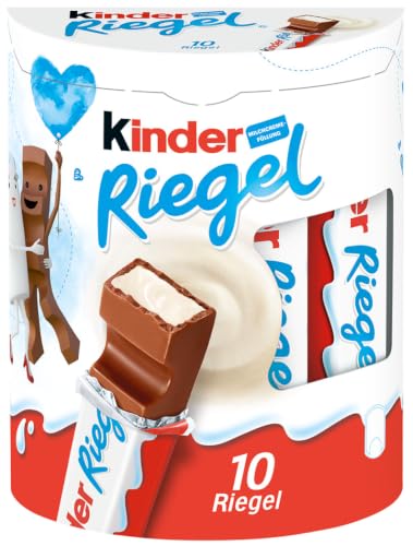 kinder Riegel 10er - Schokoriegel aus Milch und Schokolade, 210 g