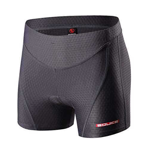 Souke Sports Damen Fahrradunterhosen Damen Radhose 3D Gepolstert Atmungsaktiv Radunterhose Dame mit Rutschhemmendem Beingreifer