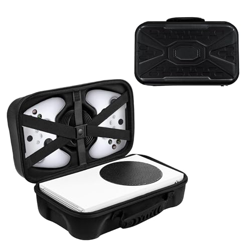 Mcbazel Hartschale für Xbox Series S, Reisetasche für Xbox Series S Konsole Wireless Controller & Gaming Zubehör - Schwarz