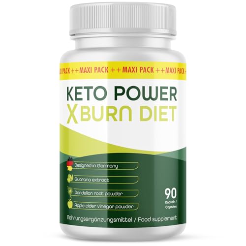 Keto Power X Burn Diet Kapseln | Ideal begleitend für dein Ziel | in der großen Maxi-Dose | Inhalt 90 Kapseln