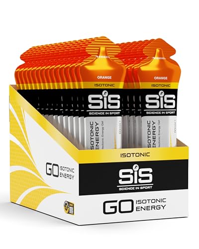 Science in Sport GO Isotonic Energy Gel 30 x 60ml Orange, Vegan - Isotonische Formulierung mit 22g Kohlenhydrate, Guter Energielieferant, Optimale Alternative für isotonische Getränke