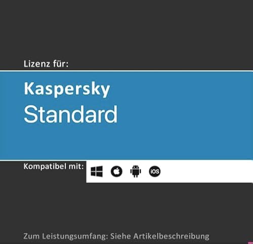 Lizenz für Kaspersky Standard | 2026 | 1, 3 oder 5 Gerät(e) | 1-2 Jahr(e) | Vollversion | Windows/MacOS/iOS/Android | Lizenzcode per Post in einer frustfreien Verpackung (FFP) von softwareGO