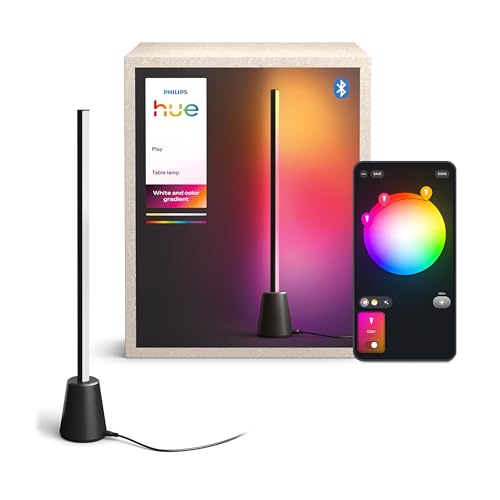 Philips Hue Play Tischleuchte, RGBWWIC LED, 60cm, Mehrfarbige Farbverläufe, Smart Lighting, Alexa, Google Home, Apple Home, TV-Synchronisation erfordert Hue Bridge und Sync Box (separat erhältlich)