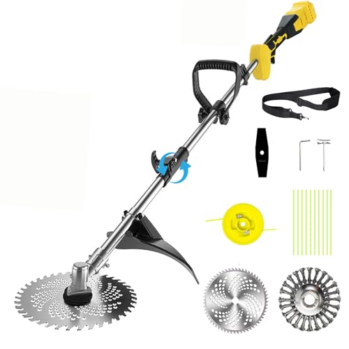 Akku Rasentrimmer für Makita Akku 18V(MAX 21V), Akku Freischneider mit Unkrautbürste, Motorsense Akku, Bürstenloser Motor, für Trimmer Garten (ohne Akku & Ladegerät)