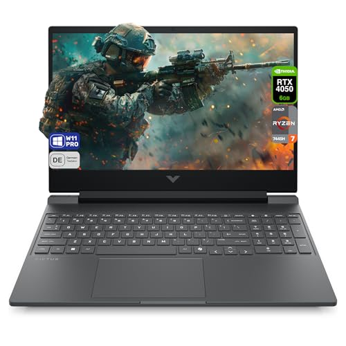HP Victus 15 Gaming Laptop, AMD Ryzen 7 7445H, 16 GB DDR5 RAM, 512 GB PCIe SSD, 15.6