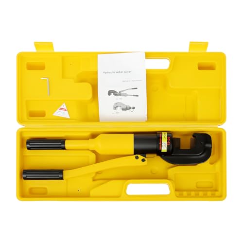 MINRS 13 Ton Hydraulischer Bolzenschneider, Hydraulic Rebar Cutter 4-22mm Hydraulischer Bewehrungsschneider Hydraulische Rebar Bolzenschneider Cutter Baustahlschneider mit Werkzeugkasten