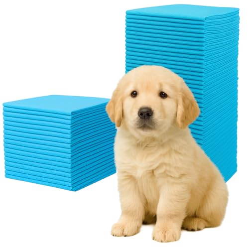 Ale-commerce 100 Stück Trainingspads für Hunde 45 x 60 cm Hundetoilette Inkontinenz Bettunterlage 6-lagiges Design Hundezubehör Schnell Trocknende Welpen Ältere Hunde Saugstarke Wickelunterlage