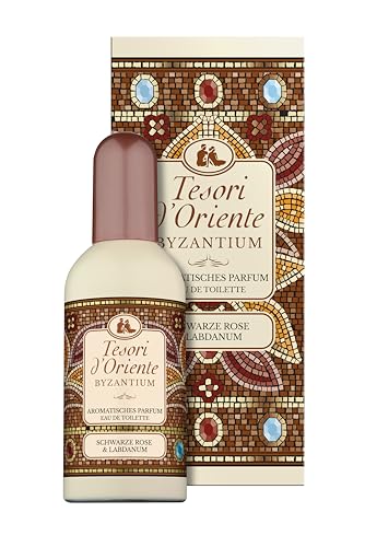 Tesori d'Oriente EDT Byzantium 100 ml, aromatisches Parfüm (schwarze Rose & Labdanum), im Aluminiumflakon, Wellness-Ritual für Körper & Sinne