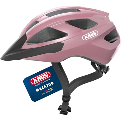 ABUS Rennradhelm Macator - sportiver Fahrradhelm für Einsteiger - auch für Zopfträger/-innen - für Damen und Herren - Rosa Glänzend, Größe M