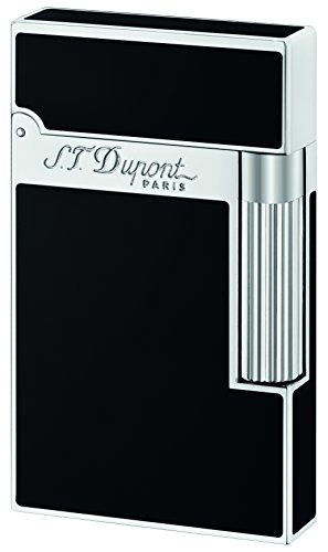 S.T. Dupont D-016296 Feuerzeug Ligne 2, Schwarz lackiert und Palladium