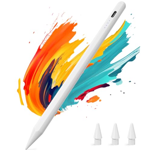 Jamjake Stift für Apple iPad 2018-2026, mit 2X Schnellladung, Magnetischer Haftung, Palm Rejection & Neigung, kompatibel mit iPad 6~11th,Pro 11