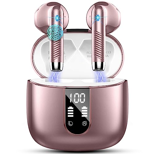 Drsaec Bluetooth Kopfhörer, In Ear Kopfhörer Kabellos Bluetooth 5.3 Kabellose Kopfhörer mit 4 Mic, Neue ENC Noise Cancelling Wireless Earbuds 48H Tiefer Bass, IP7 Wasserdicht Ohrhörer LED-Anzeige