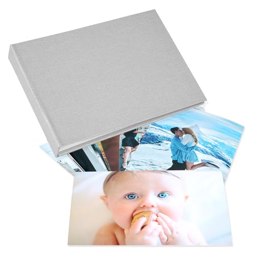 Dekopix Foto online bestellen, 40 Fotos 10x15 cm plus 1 Foto Album zur Aufbewahrung, Fotos drucken, Persönliche Fotogeschenke. Fotoabzüge (Grau)
