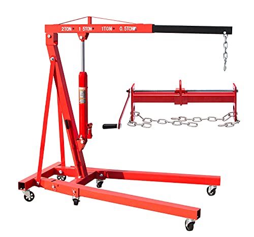 otgerlensker products Motorheber Motorkran 2000 kg Werkstattkran 2 t + Balancierer für Motorheber 450 KG