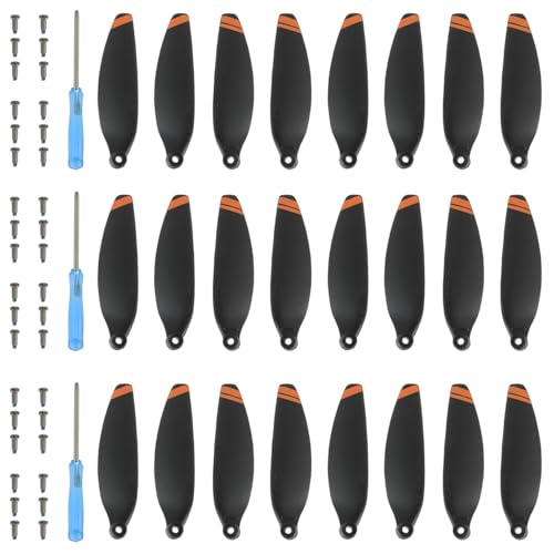 HUAREW 24Pcs Propeller für DJI Mini 4K, Mini 2 SE/ 2/ SE, Drohnen Ersatzpropeller Luftschrauben Set mit Schraubendreher und Schrauben, Geräuscharm 4726FM Luftschrauben