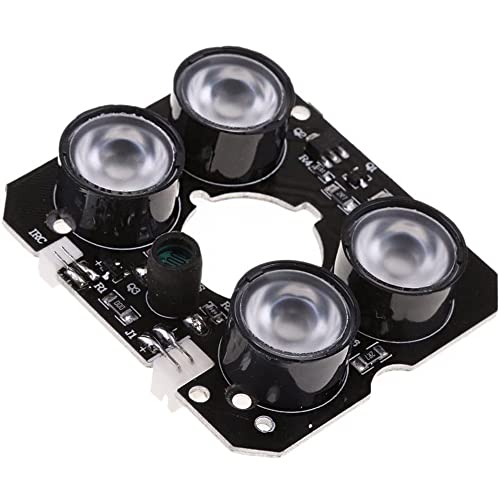 CENPEK 850 nm Infrarot-LED-Array-Platine, IR-Beleuchtung mit IR-Reichweite bis zu 30 m, für alle Arten von Kamera-Modulen, Leistung DC 12 V