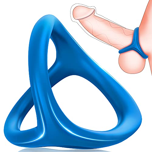 Silikon Penisringe Sexspielzeug für Männer Solo - Dehnbare Cockringe Sex Spielzeug für die Männer Längere Erektion, Penisring Pleasure Rings Erotisches Sexspielzeug für Paare Extrem Sex Toys, Blau
