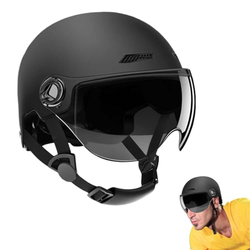 Scooter Helm Fahrradhelm Skaterhelm Für Herren Und Damen Fahrradhelme Für Erwachsene Fahrrad-Helm Mit Visier Hochschützende E-Bike Helm Roller Für Jugendliche Und Erwachsene