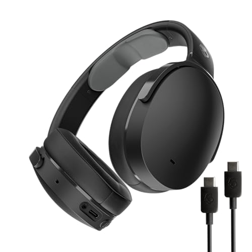 Skullcandy Hesh Evo Over-Ear Wireless-Kopfhörer, 36 Std. Akkulaufzeit, Mikro, kompatibel mit iPhone, Android und Bluetooth-Geräten - Schwarz
