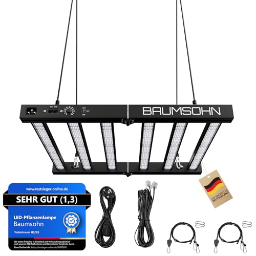 Baumsohn® ProLine GL2000W Vollspektrum LED Grow Light Pflanzenlampe mit LED Technologie Pflanzenlicht dimmbar mit 5 Jahre Herstellergarantie