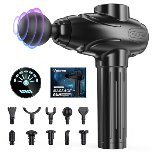 Massagepistole, Massagegeräte Masagegäret Pistole Mit 10 Massageköpfen Massage Gun Percussion Muskel Massagegerät mit 7 Geschwindigkeiten Einstellbar Masagepistoll Massage Pistole (1)
