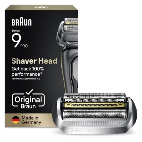 Braun Series 9 Pro Elektrorasierer Scherkopf, ORIGINAL Ersatzscherteil vom Hersteller passend für Braun Herren Rasierer Series 9 Pro, 94M, chrom, 1er Pack