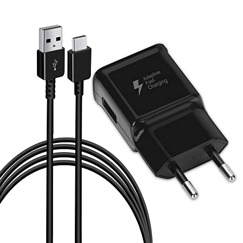 Ladeadapter mit Schnellladefunktion (USB Typ-C) Schnellladegerät mit Original Ladekabel 1,5m Für Samsung Galaxy S10/S9/S8/S10e/S10+/S8+/S9+/Note 8 9 10/S22/S21/S21+/S21 Ultra/ S20/Z Flip3/A30/A53