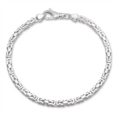 JEWLIX Königsarmband 925 Sterling Silber - Silberarmband 3.5mm -23cm KA0035