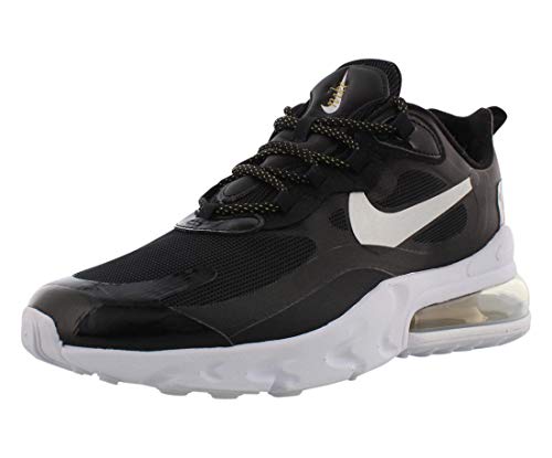 Nike Damen W Air Max 270 React Laufschuh, Schwarz (Schwarz/Metallic Silver-Metallic Gold), 38.5 EU