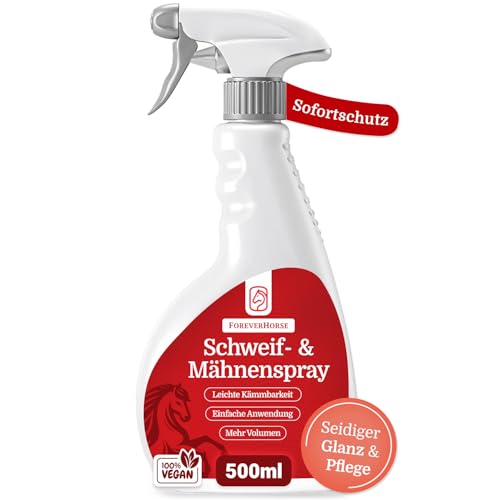 ForeverHorse Mähnenspray Pferd 500 ml - Schweifspray für Pferde - Pferde Zubehör für einfache Kämmbarkeit und Glänzendes Fell beim Bürsten - Made in Germany