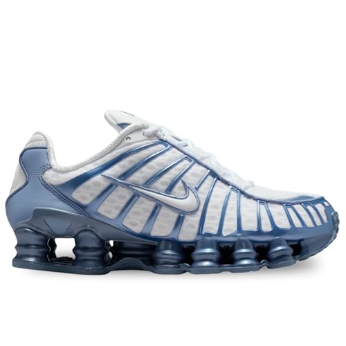 NIKE Wmns Shox TL Sneaker für Damen, Weiß/Blau - AR3566-106, weiß blau, 40.5 EU
