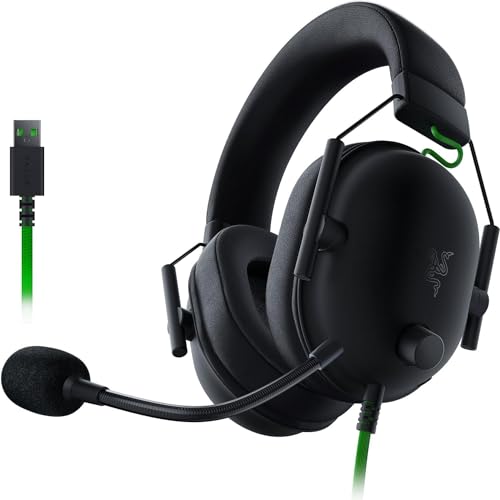 Razer BlackShark V2 X USB - Kabelgebundenes Esports-Headset (Triforce 50mm Treiber, Geräuschunterdrückung, 240g Ultraleichte Bauweise, Memory Foam Polster, 7.1 Surround Sound) Schwarz