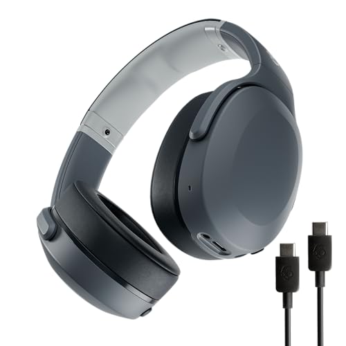 Skullcandy Crusher Evo Over-Ear Wireless-Kopfhörer mit Sensory Bass, 40 Std. Akkulaufzeit, Mikro, kompatibel mit iPhone, Android und Bluetooth-Geräten - Grau