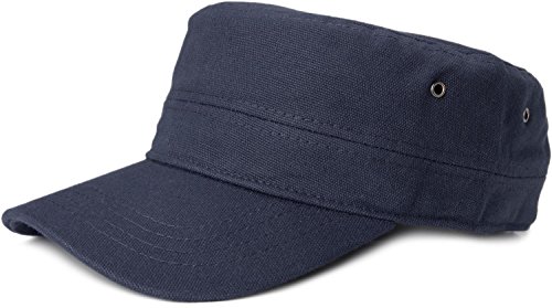 styleBREAKER Unisex Military Cap Baumwoll-Canvas, Navy